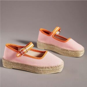 Pink and Orange Espadrilles - Mary Jane Espadrilles